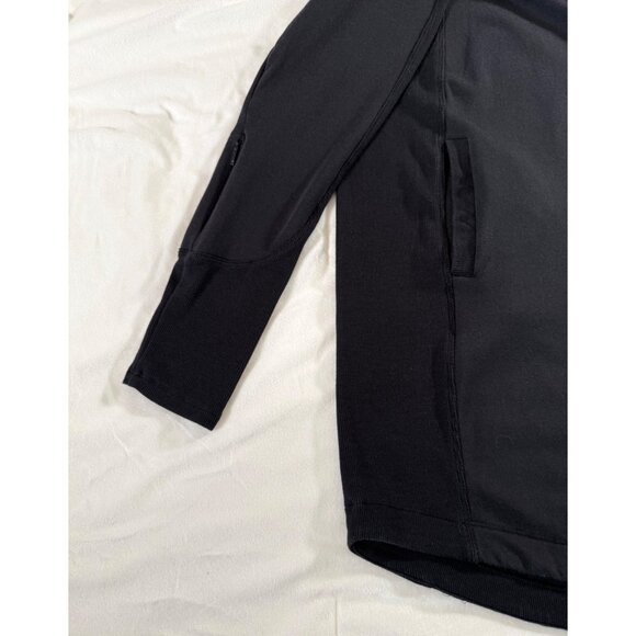 Athleta Balance Long Sleeve Crewneck Dress With Pockets Black - Picture 8 of 12